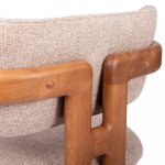 Стул Rich рогожка латте с ножками цвета орех