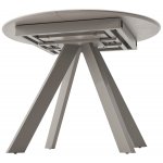 Стол БОНЖУР 100 ОНИКС БЕЖЕВЫЙ, стекло / ЛАТТЕ каркас М-City