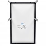 Придиванный столик Loft 50x30см, белый мрамор, чёрные ножки