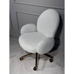 Кресло офисное Клауд PRO BS1239-WT, белый крем/золото