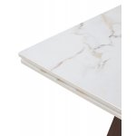 Стол BETIS 180 MATTE GILDED WHITE SOLID CERAMIC / Орех, ®DISAUR