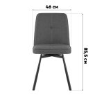 Стул Boun вращающийся велюр темно-серый 2 шт.