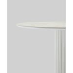 Стол круглый Терралино D90 верх керамика белый матовый, основание металл белый