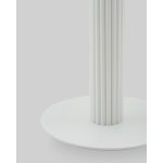 Стол круглый Терралино D90 верх керамика белый матовый, основание металл белый