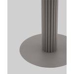 Стол круглый Терралино D90 верх керамика белый матовый, основание металл латте