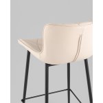 Стул полубарный Vault экокожа светло-серый