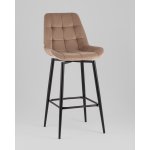 Стул барный Флекс с поворотным механизмом велюр капучино