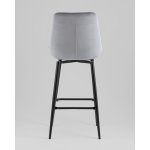 Стул барный Флекс с поворотным механизмом велюр велютто серый