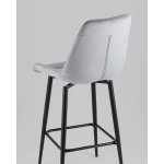 Стул барный Флекс с поворотным механизмом велюр велютто серый