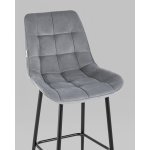Стул барный Флекс велюр серый 2 шт