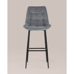 Стул барный Флекс велюр серый 2 шт
