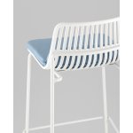 Стул барный Louran с подушкой белый