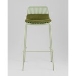 Стул барный Louran с подушкой зелёный