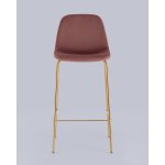 Стул барный Валенсия SN велюр пыльно-розовый золотые ножки 2 шт