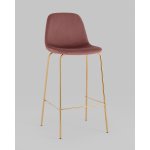 Стул барный Валенсия SN велюр пыльно-розовый золотые ножки 2 шт