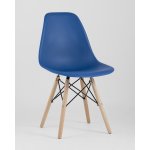 Стул Eames Style DSW синий x4 (разборный каркас)