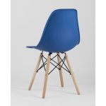 Стул Eames Style DSW синий (разборный каркас)