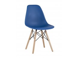 Стул Eames Style DSW синий (разборный каркас)
