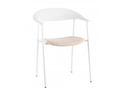Стул Eila с подушкой пластик белый