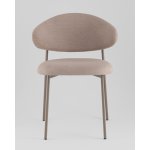 Стул Evan велюр бежевый каркас бежево-серый