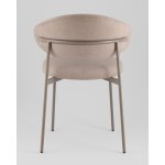 Стул Evan велюр бежевый каркас бежево-серый