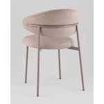 Стул Evan велюр бежевый каркас бежево-серый