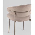 Стул Evan велюр бежевый каркас бежево-серый