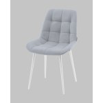Стул Флекс N светло-серый белые ножки