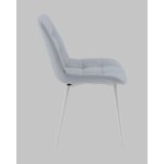 Стул Флекс N светло-серый белые ножки