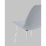 Стул Флекс N светло-серый белые ножки