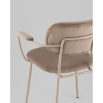 Стул Кэрол коричневый бежевые ножки