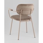 Стул Кэрол коричневый бежевые ножки