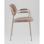 Стул Кэрол коричневый бежевые ножки