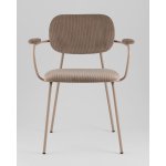 Стул Кэрол коричневый бежевые ножки