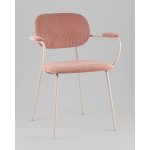 Стул Кэрол пыльно-розовый серые ножки
