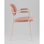 Стул Кэрол пыльно-розовый серые ножки