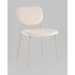 Стул обеденный Gigi шенилл бежевый кремовые ножки