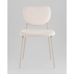 Стул обеденный Gigi шенилл бежевый кремовые ножки