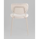 Стул обеденный Gigi шенилл бежевый кремовые ножки