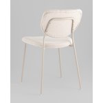 Стул обеденный Gigi шенилл бежевый кремовые ножки