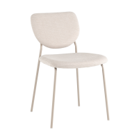 Стул обеденный Gigi шенилл бежевый кремовые ножки