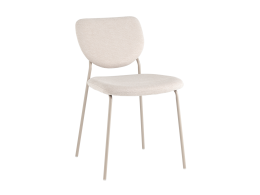 Стул обеденный Gigi шенилл бежевый кремовые ножки