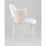 Стул обеденный Eira вельвет белый