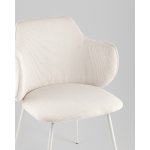 Стул обеденный Eira вельвет белый