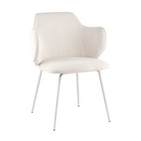 Стул обеденный Eira вельвет белый