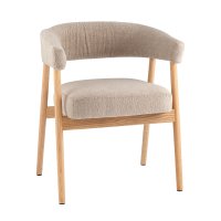 Стул обеденный Zubo с деревянными ножками бежевый