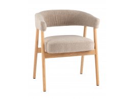 Стул обеденный Zubo с деревянными ножками бежевый