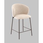 Стул полубарный Блейз букле капучино, каркас серо-коричневый