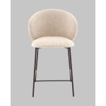 Стул полубарный Блейз букле капучино, каркас серо-коричневый