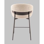 Стул полубарный Блейз букле капучино, каркас серо-коричневый